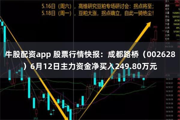 牛股配资app 股票行情快报：成都路桥（002628）6月12日主力资金净买入249.80万元