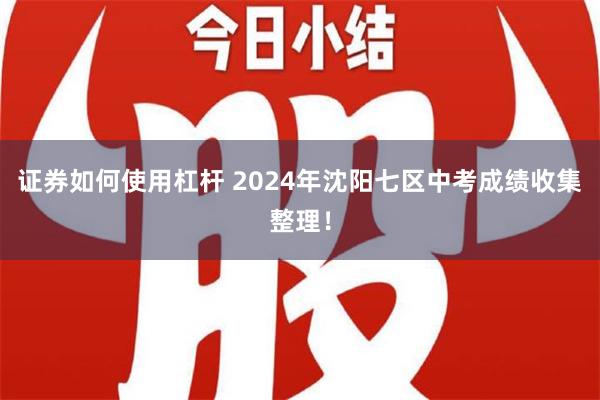 证券如何使用杠杆 2024年沈阳七区中考成绩收集整理！