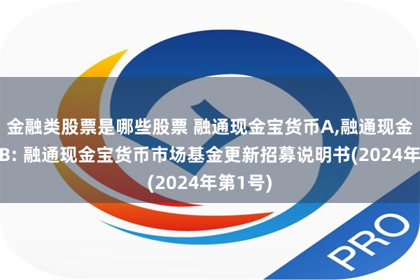 金融类股票是哪些股票 融通现金宝货币A,融通现金宝货币B: 融通现金宝货币市场基金更新招募说明书(2024年第1号)